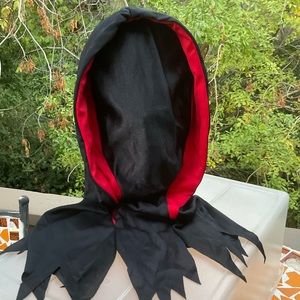 Fun World dark face see through hooded cloak Halloween Costume Party